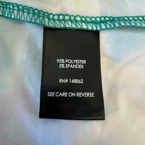 TORRID Studio Wrap Sleeveless Midi Dress Women's Size 3 Floral Aqua Blue Pink - Picture 13 of 15